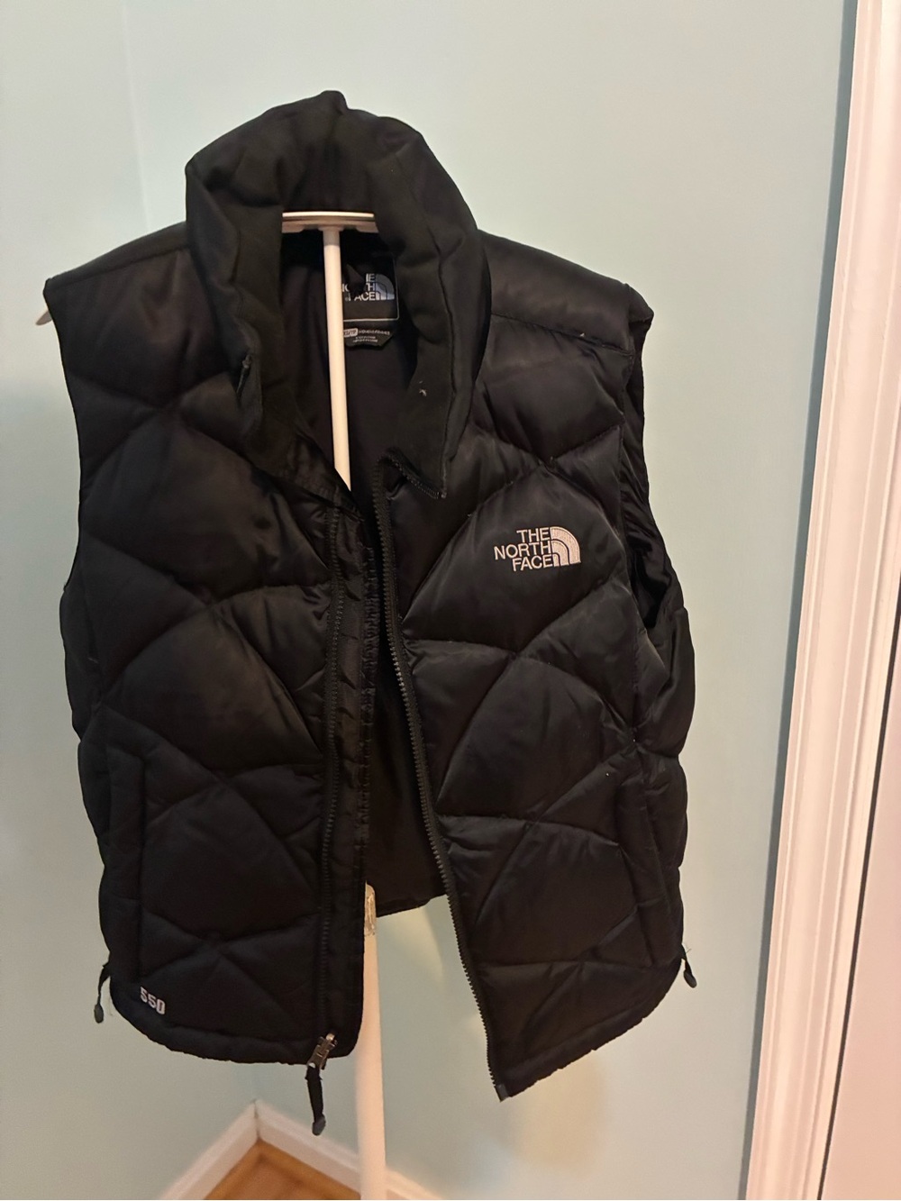 The North Face Black Quilted Down Vest 550 XS